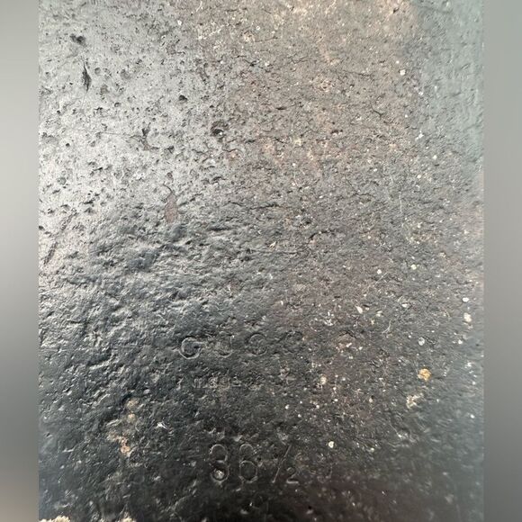 Gucci Siryo GG Web Strap Flat Leather Sandals Interlocking Black Thong EU 36.5 - Picture 11 of 12